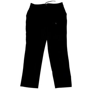 Lalia Women Black Elastic Waist Pull On Pants M Medium Nylon Rayon Spandex Blend